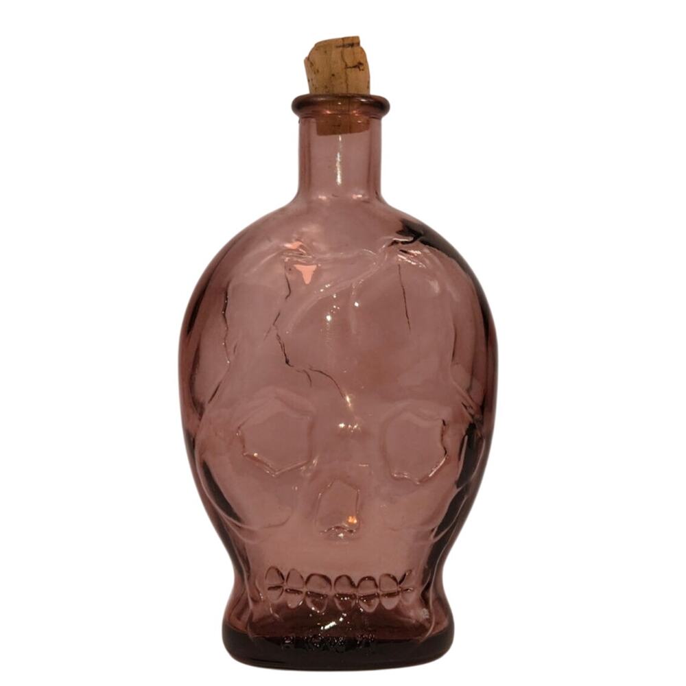 Vintage 1971 Wheaton USA Amethyst Purple Glass Skull Potion Decanter